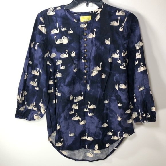 Anthropologie Tops - Anthropologie Maeve NWT Bethesda Swan Boho Tunic